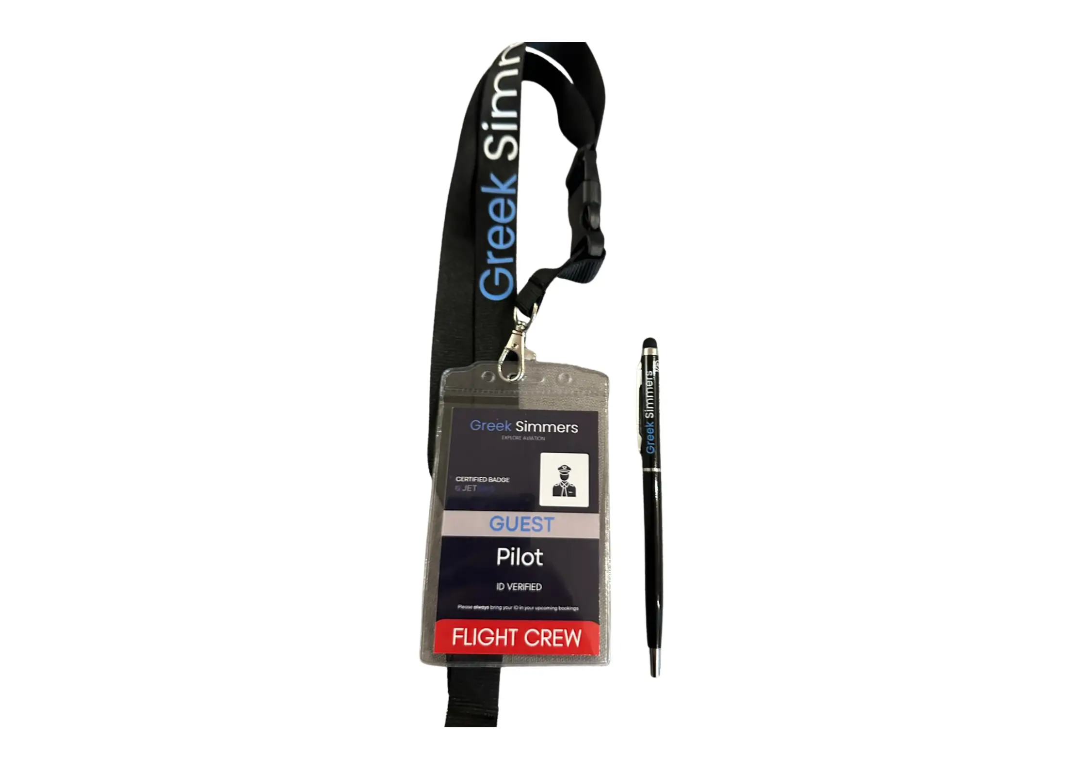GreekSimmers Pen + Crew Lanyard